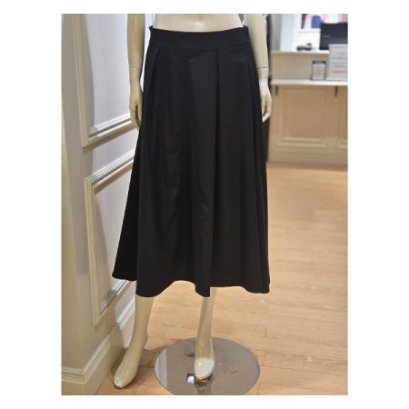 핀턱 절개 플레어 스커트