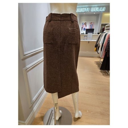 언발 슬릿 스커트