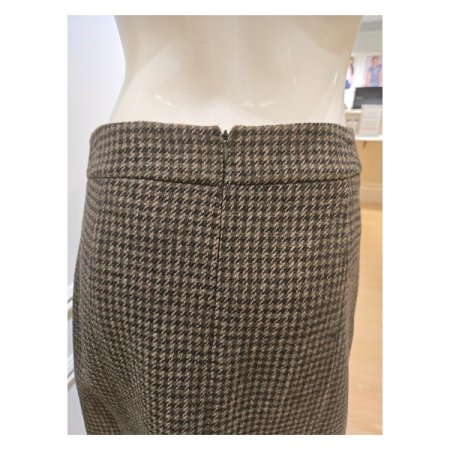 울 블랜디드 핀턱 스커트