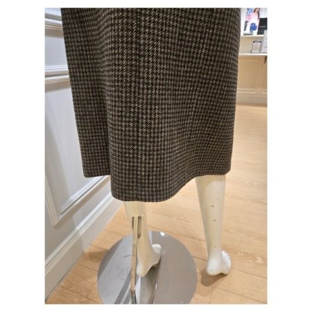 울 블랜디드 핀턱 스커트