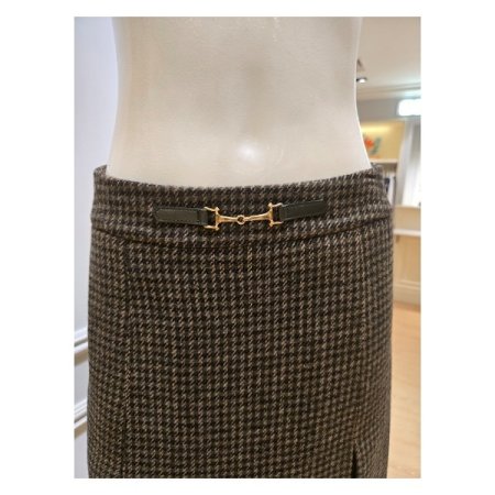 울 블랜디드 핀턱 스커트