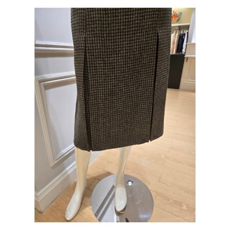 울 블랜디드 핀턱 스커트