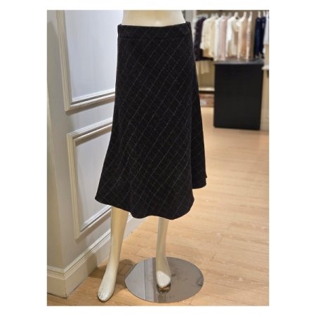 울 혼방 언발 스커트