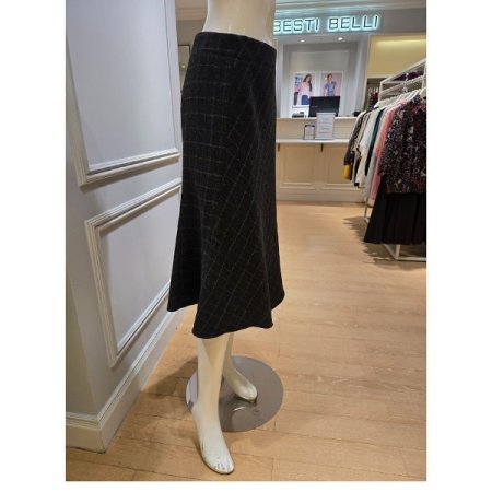 울 혼방 언발 스커트