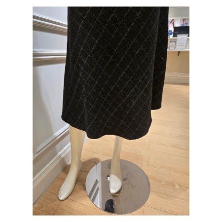 울 혼방 언발 스커트