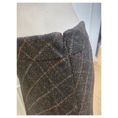 울 혼방 언발 스커트