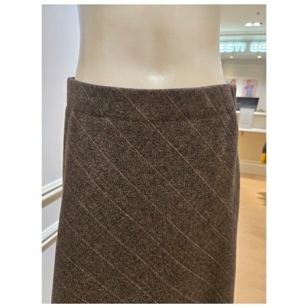 울 혼방 언발 스커트