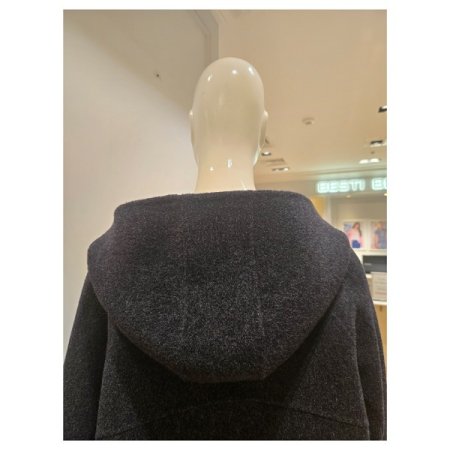 롤업 소매 후드 하프 코트