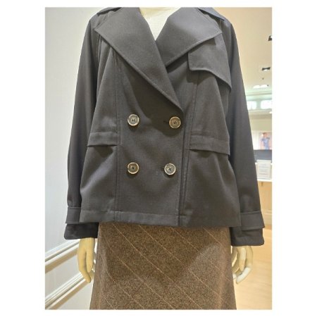 스트링 더블 트렌치 자켓