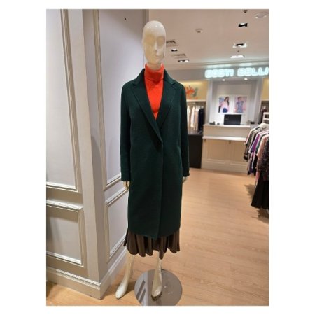 울 혼방 테일러드 롱 코트