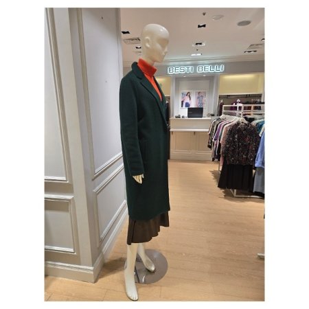 울 혼방 테일러드 롱 코트