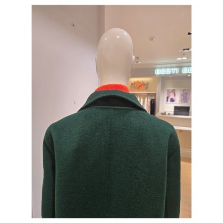 울 혼방 테일러드 롱 코트