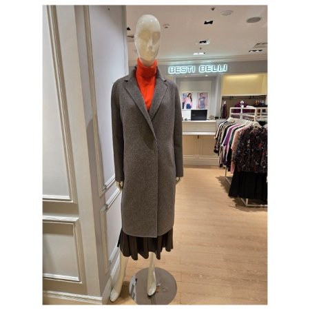 울 혼방 테일러드 롱 코트