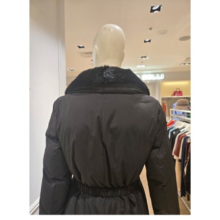 밍크퍼 벨티드 구스다운 점퍼