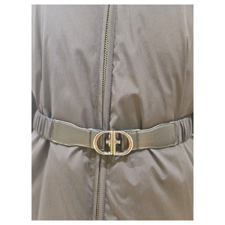 밍크퍼 벨티드 구스다운 점퍼