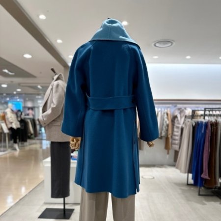 핸드메이드 배색 코트