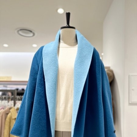 핸드메이드 배색 코트