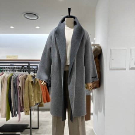 핸드메이드 배색 코트