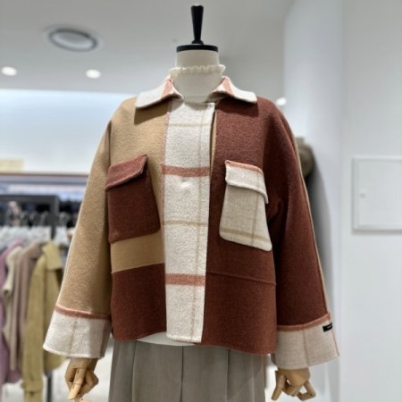 핸드메이드 배색 자켓
