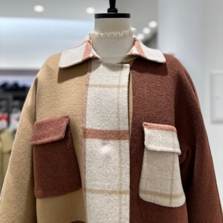 핸드메이드 배색 자켓