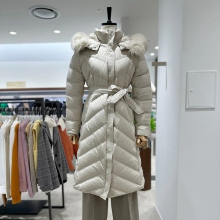 폭스퍼 덕다운 롱패딩점퍼