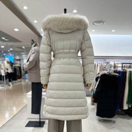 폭스퍼 덕다운 롱패딩점퍼