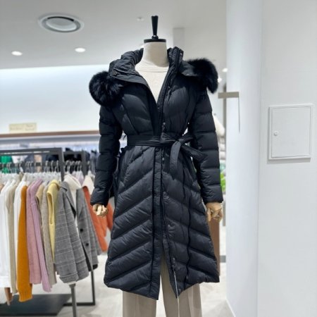 폭스퍼 덕다운 롱패딩점퍼