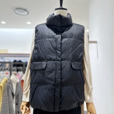 하이넥 패딩 베스트