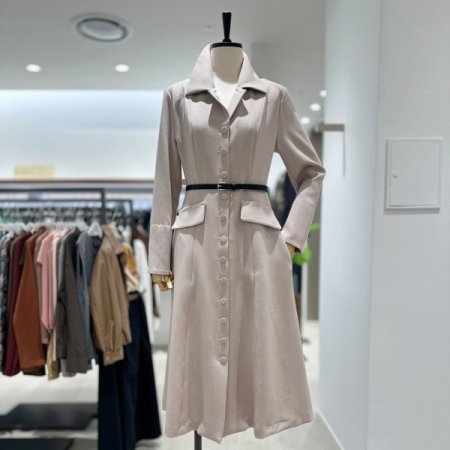 페미닌 벨티드A라인 원피스