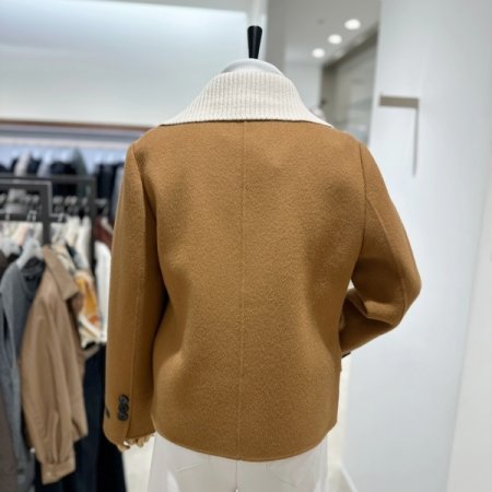 핸드메이드 니트카라 울 자켓