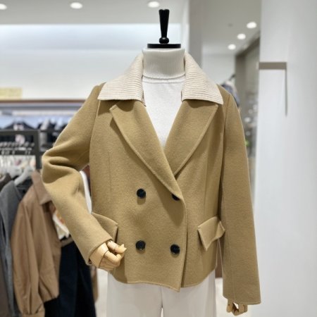 핸드메이드 니트카라 울 자켓