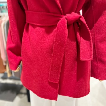 후드넥 울 캐시미어 자켓