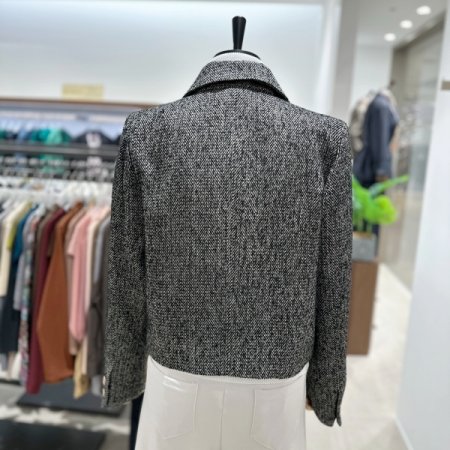 더블버튼 멜란지 크롭 자켓
