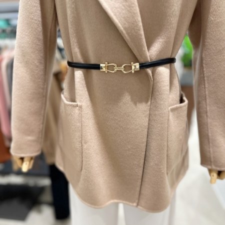 핸드메이드 벨티드 울 캐시미어 자켓