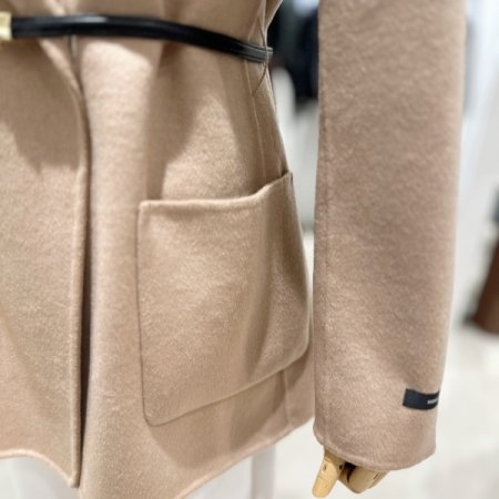 핸드메이드 벨티드 울 캐시미어 자켓