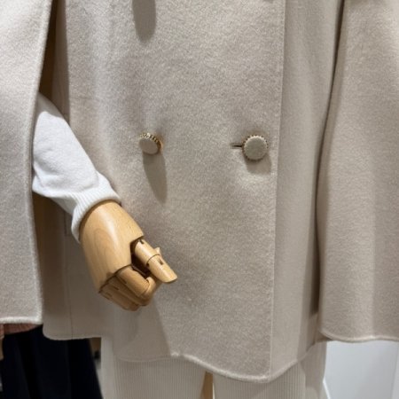 퍼 카라넥 더블 울 코트