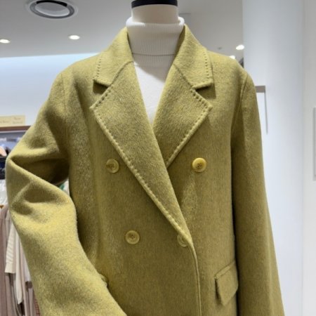 더블버튼 울 코트