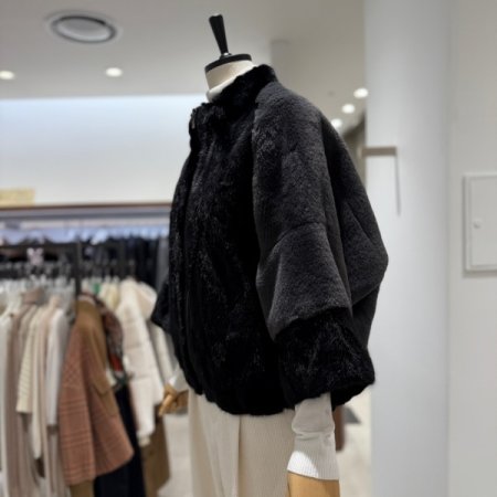 밍크 퍼 하이넥 점퍼