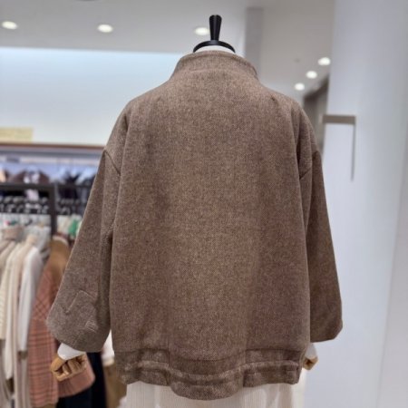 하이넥 밑단 스트링 점퍼