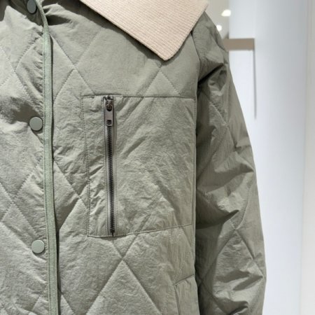 니트 카라 패딩 점퍼