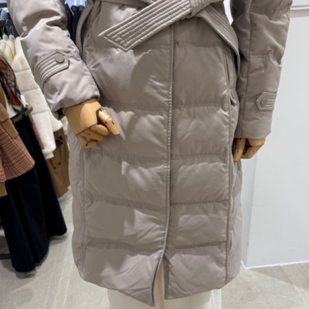 폭스퍼 덕다운 롱 패딩점퍼