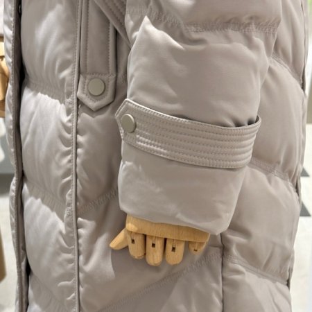 폭스퍼 덕다운 롱 패딩점퍼