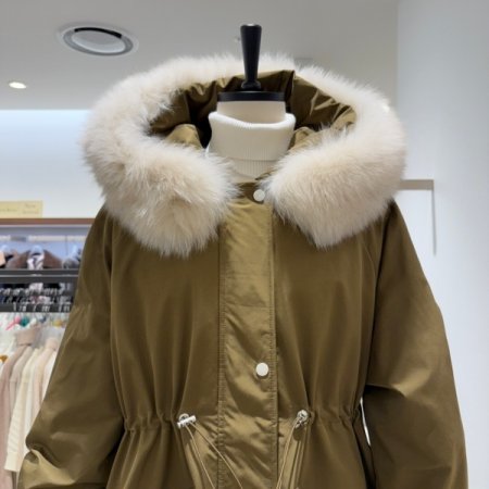 폭스퍼 덕다운 야상 점퍼