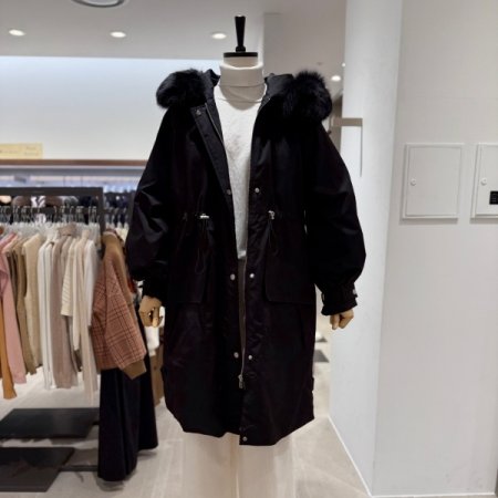 폭스퍼 덕다운 야상 점퍼