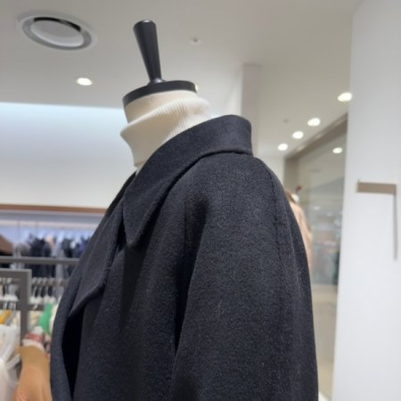 핸드메이드 빅 카라 울 하프 코트