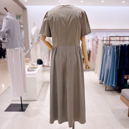 사선배색 원피스