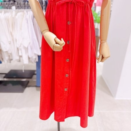 린넨 민소매 원피스