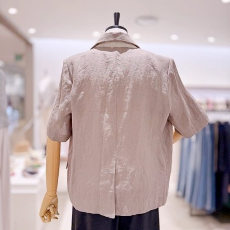 더블 린넨 반팔 재킷