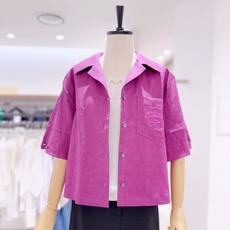 린넨 빅카라 셔츠