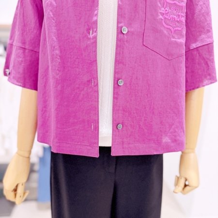 린넨 빅카라 셔츠